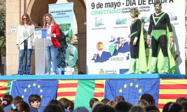 Castelló celebra amb 200 escolars la seua sintonia amb Europa