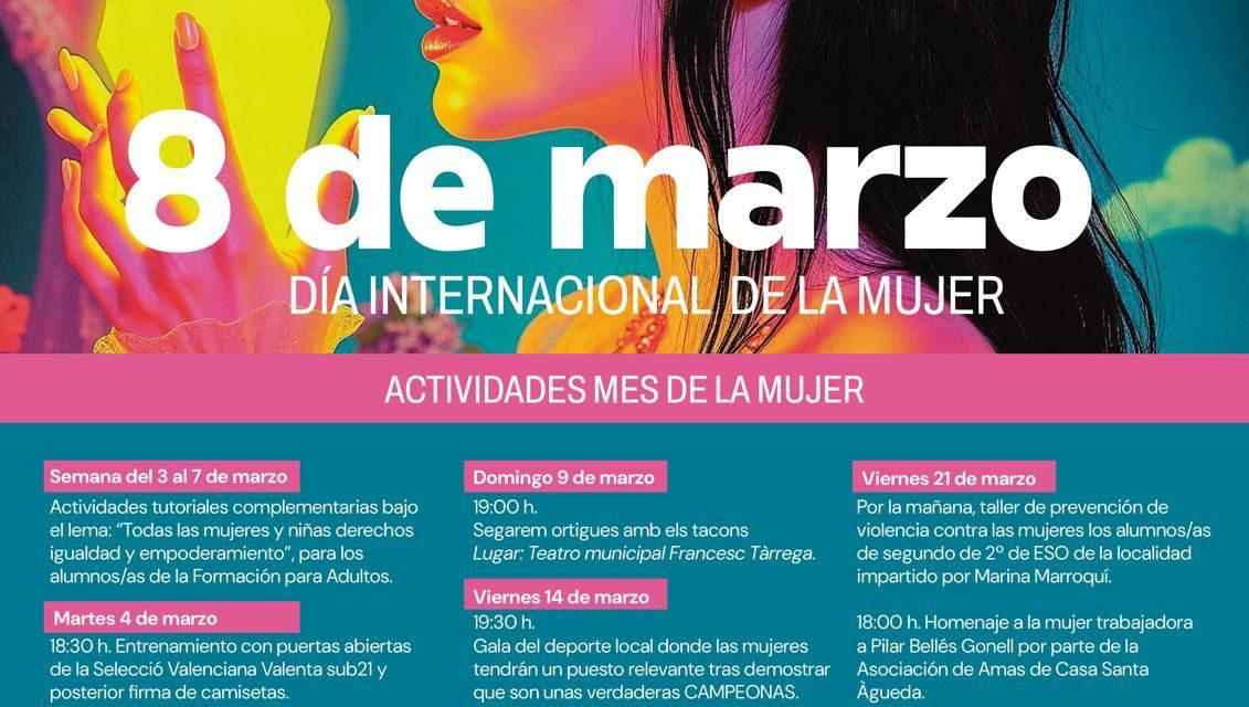 Esport, art i conscienciació en igualtat des d’edats primerenques marquen l’agenda del mes de la dona a Benicàssim