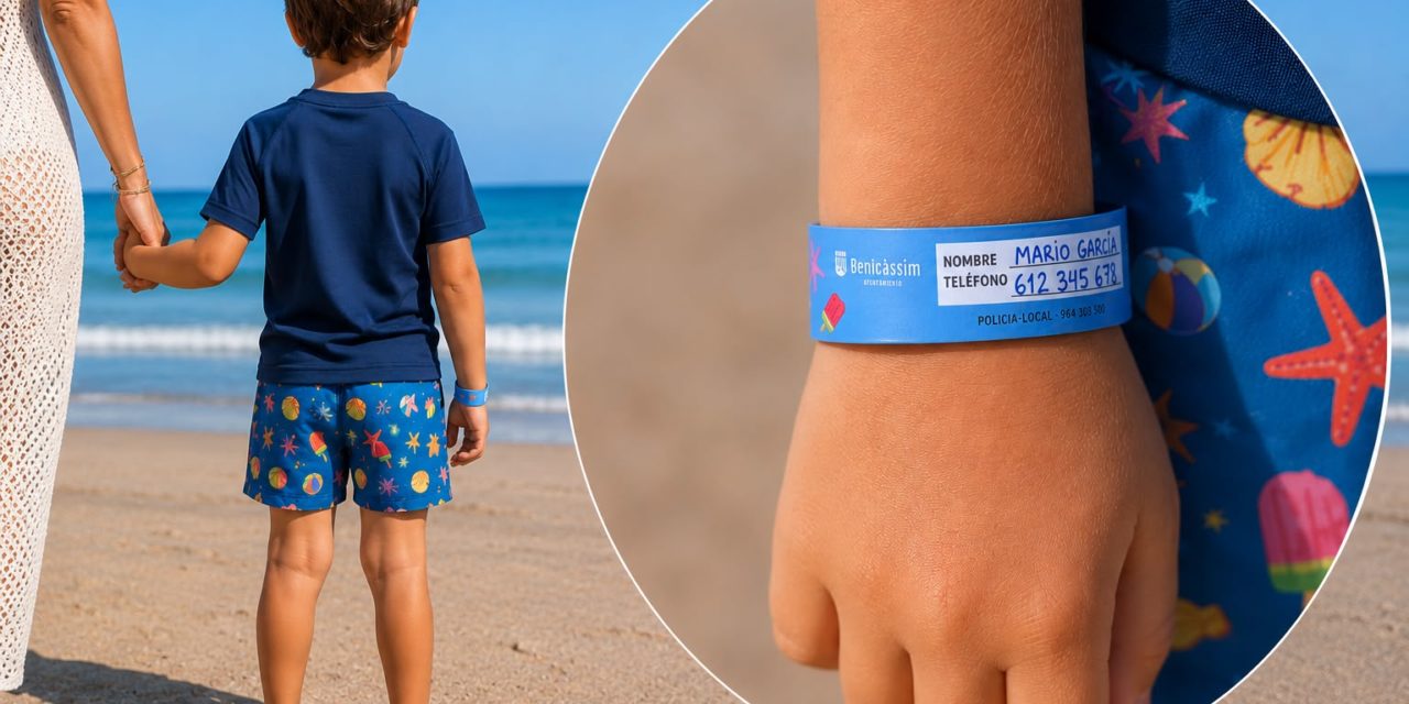 Benicàssim reparteix polseres identificatives per a garantir la seguretat dels més xicotets a les seues platges