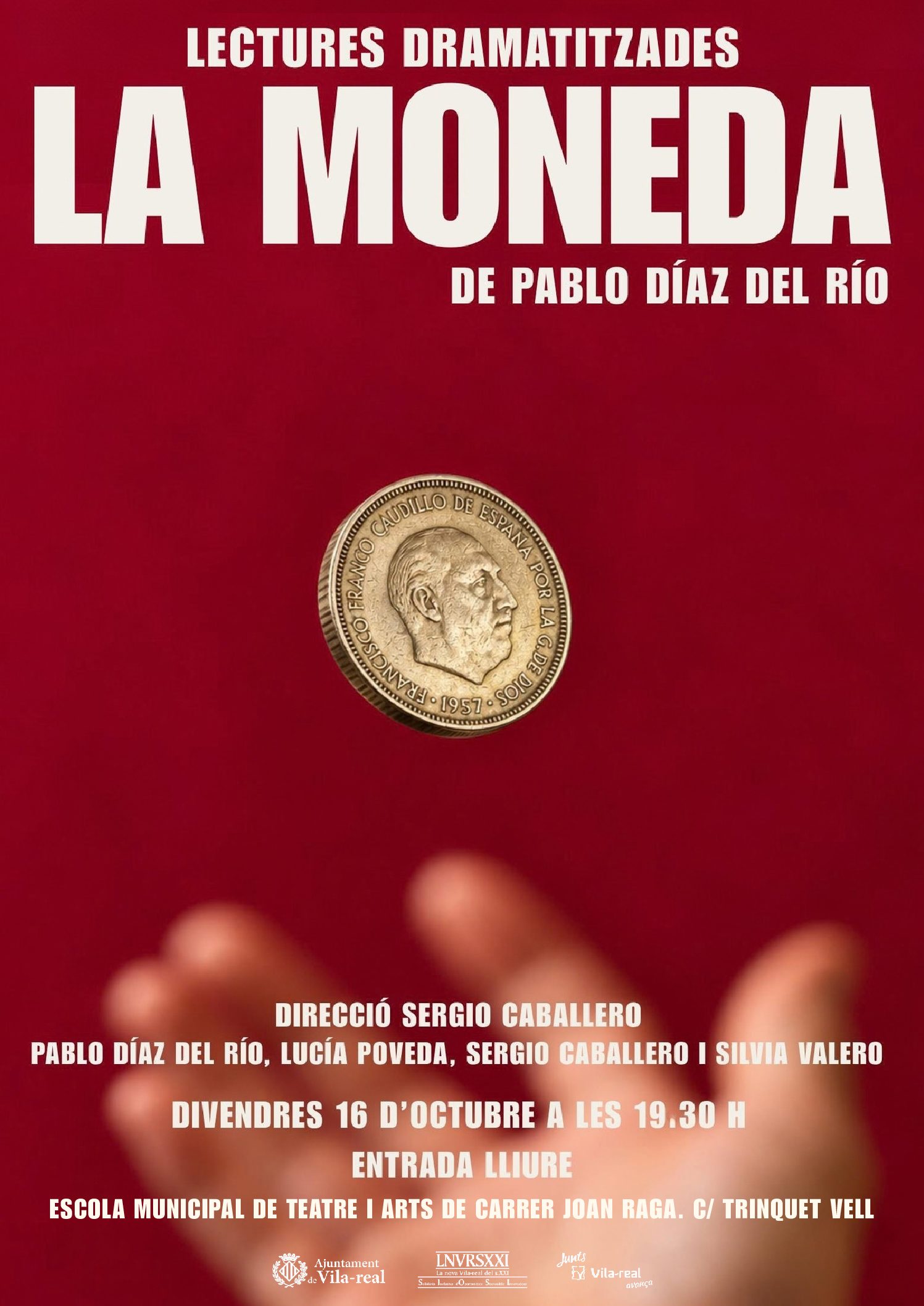 L’EMTAC de Vila-real acollirà divendres 16 d’octubre la lectura dramatitzada de ‘La moneda’, dirigida per Sergio Caballero
